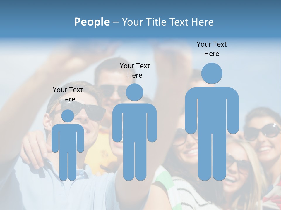 A Group Of People Taking A Picture With A Cell Phone PowerPoint Template