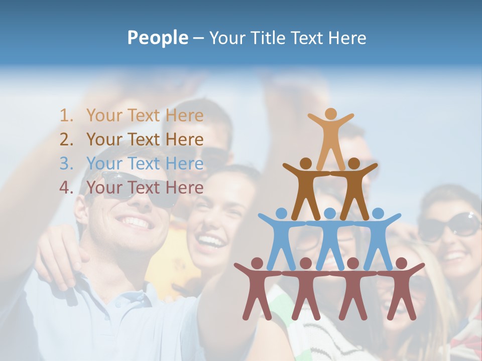 A Group Of People Taking A Picture With A Cell Phone PowerPoint Template