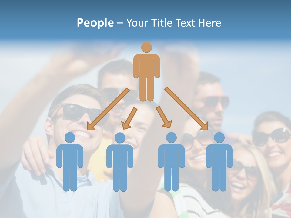 A Group Of People Taking A Picture With A Cell Phone PowerPoint Template