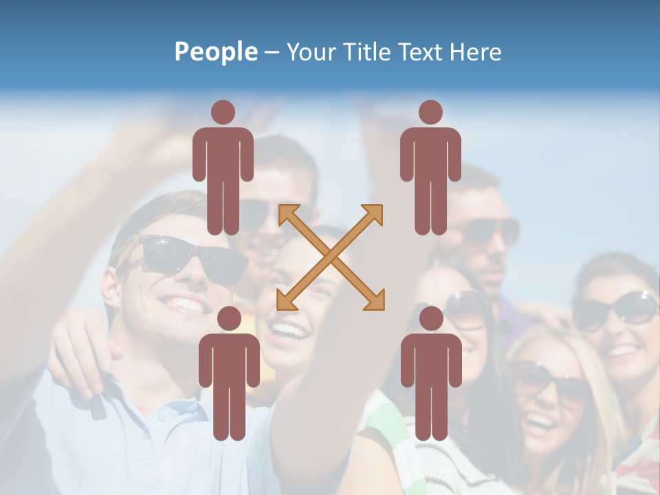 A Group Of People Taking A Picture With A Cell Phone PowerPoint Template