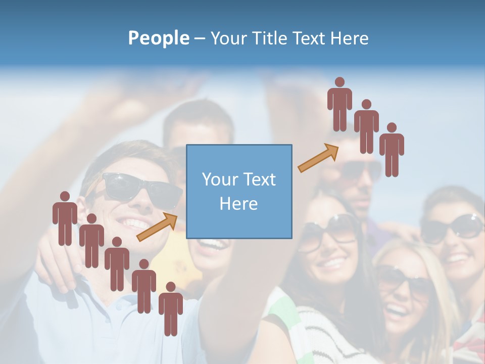 A Group Of People Taking A Picture With A Cell Phone PowerPoint Template