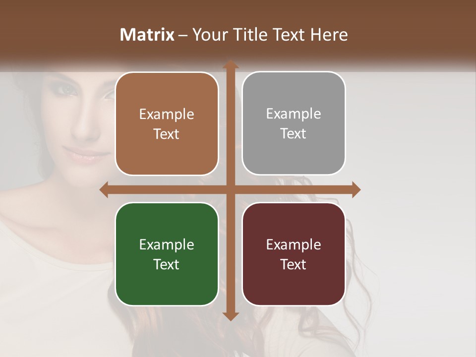 A Woman With Long Red Hair Is Posing For A Picture PowerPoint Template