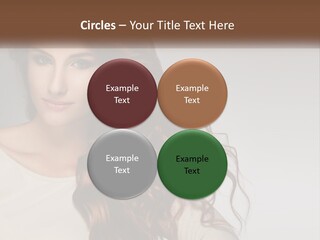 A Woman With Long Red Hair Is Posing For A Picture PowerPoint Template