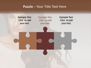 A Woman With Long Red Hair Is Posing For A Picture PowerPoint Template