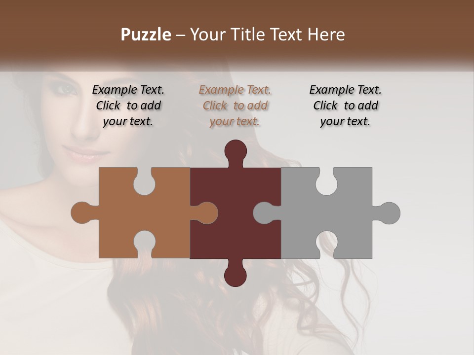 A Woman With Long Red Hair Is Posing For A Picture PowerPoint Template