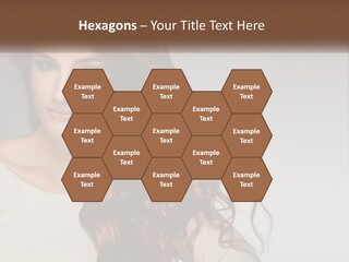 A Woman With Long Red Hair Is Posing For A Picture PowerPoint Template