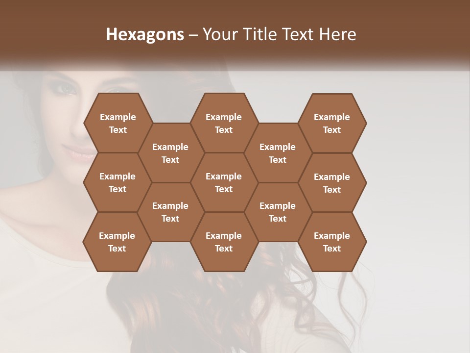 A Woman With Long Red Hair Is Posing For A Picture PowerPoint Template