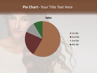 A Woman With Long Red Hair Is Posing For A Picture PowerPoint Template