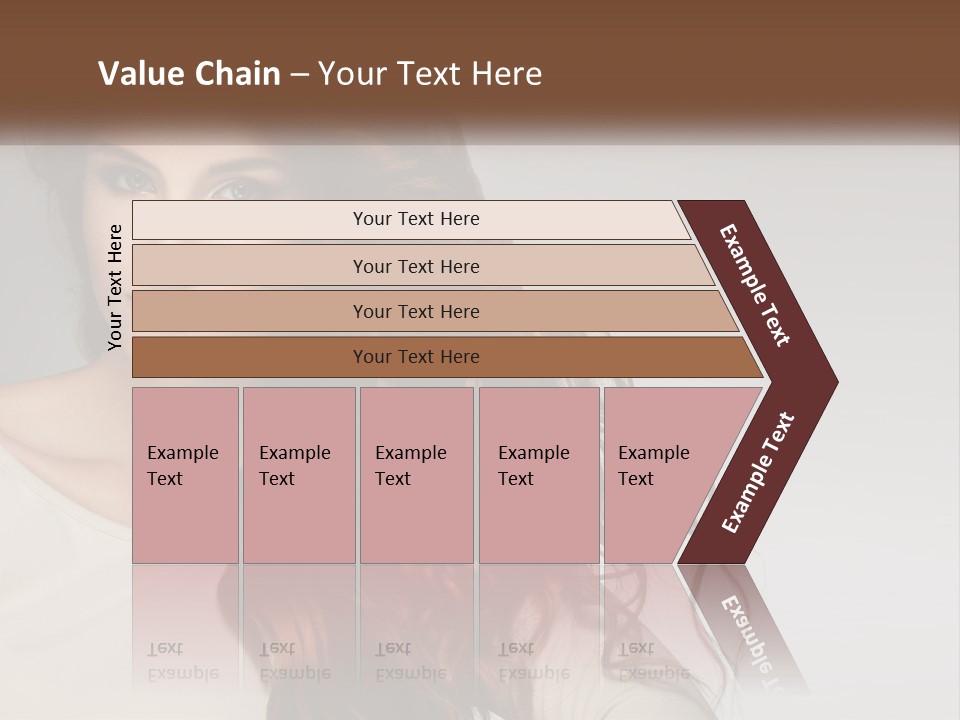 A Woman With Long Red Hair Is Posing For A Picture PowerPoint Template