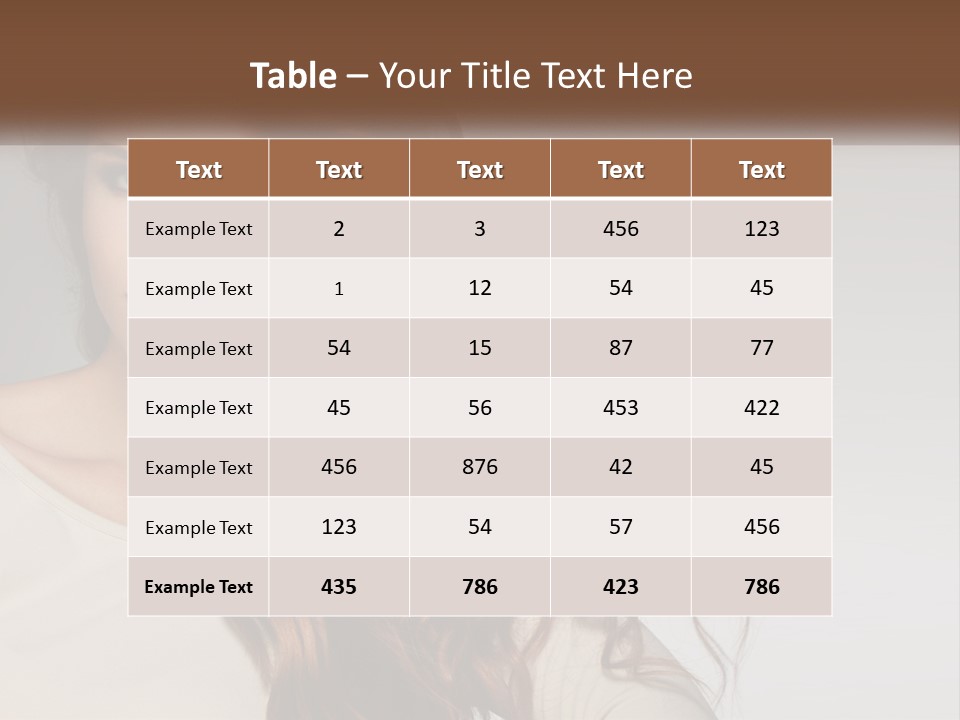 A Woman With Long Red Hair Is Posing For A Picture PowerPoint Template