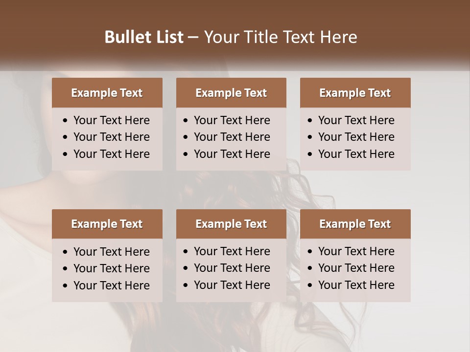 A Woman With Long Red Hair Is Posing For A Picture PowerPoint Template