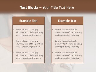 A Woman With Long Red Hair Is Posing For A Picture PowerPoint Template