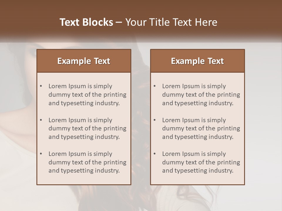 A Woman With Long Red Hair Is Posing For A Picture PowerPoint Template