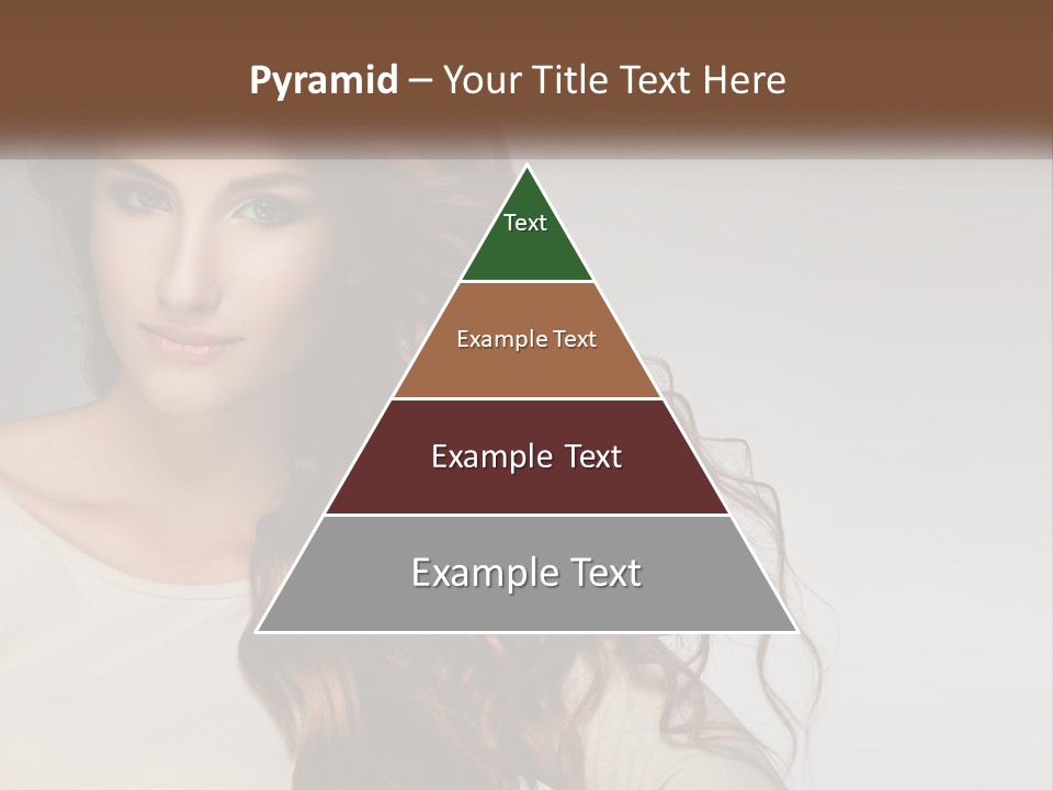 A Woman With Long Red Hair Is Posing For A Picture PowerPoint Template