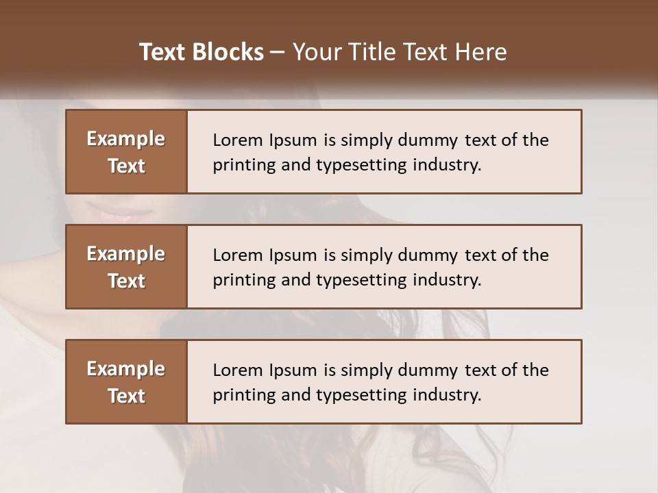 A Woman With Long Red Hair Is Posing For A Picture PowerPoint Template