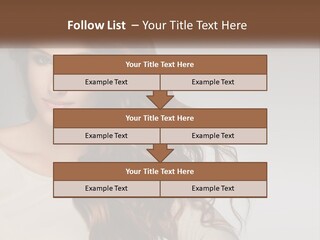 A Woman With Long Red Hair Is Posing For A Picture PowerPoint Template