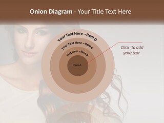 A Woman With Long Red Hair Is Posing For A Picture PowerPoint Template