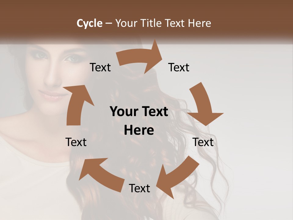 A Woman With Long Red Hair Is Posing For A Picture PowerPoint Template