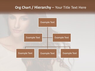 A Woman With Long Red Hair Is Posing For A Picture PowerPoint Template