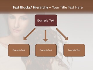 A Woman With Long Red Hair Is Posing For A Picture PowerPoint Template