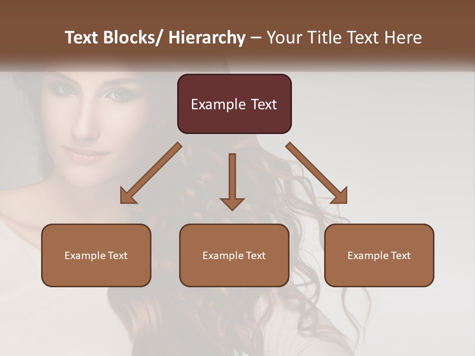 A Woman With Long Red Hair Is Posing For A Picture PowerPoint Template