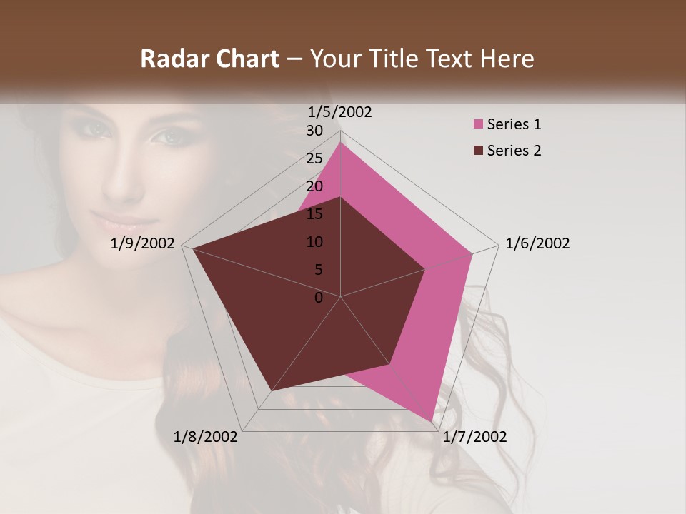 A Woman With Long Red Hair Is Posing For A Picture PowerPoint Template