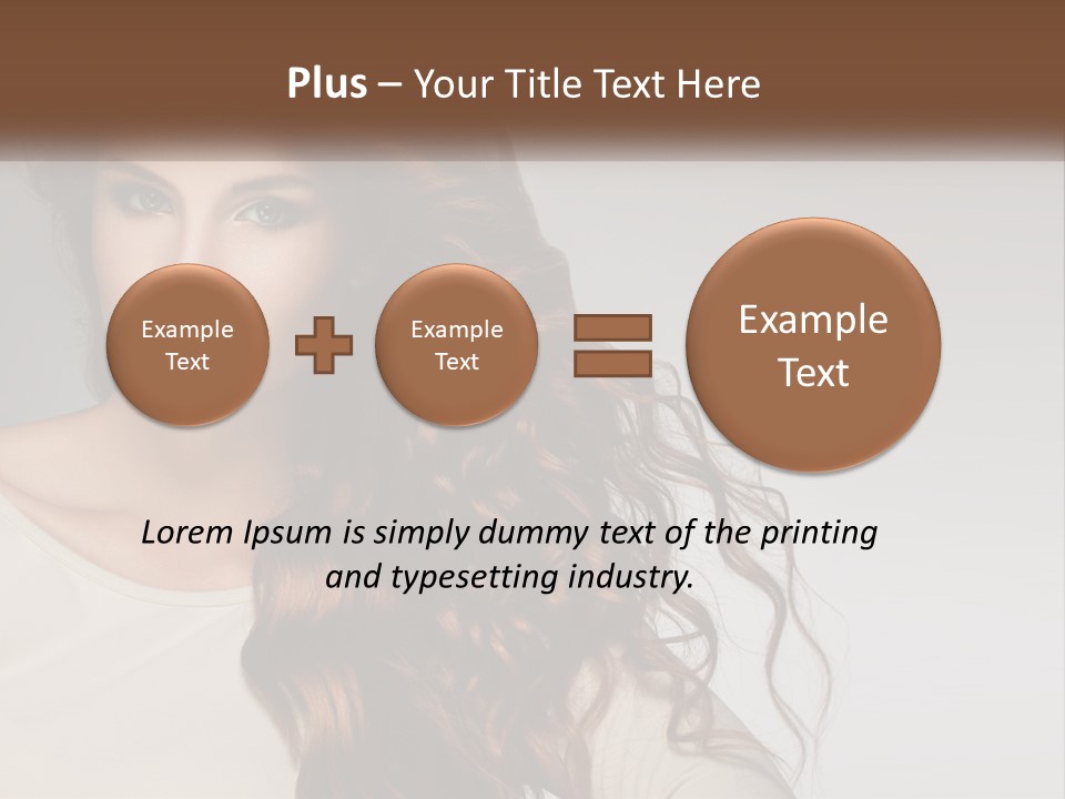 A Woman With Long Red Hair Is Posing For A Picture PowerPoint Template