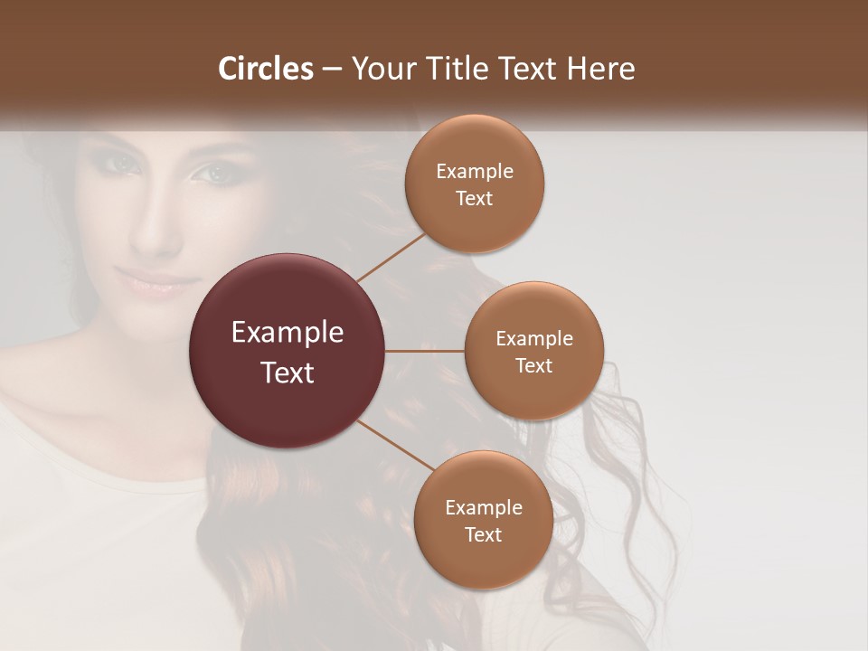 A Woman With Long Red Hair Is Posing For A Picture PowerPoint Template