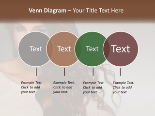 A Woman With Long Red Hair Is Posing For A Picture PowerPoint Template