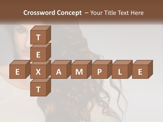 A Woman With Long Red Hair Is Posing For A Picture PowerPoint Template