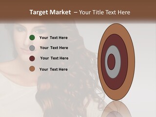 A Woman With Long Red Hair Is Posing For A Picture PowerPoint Template