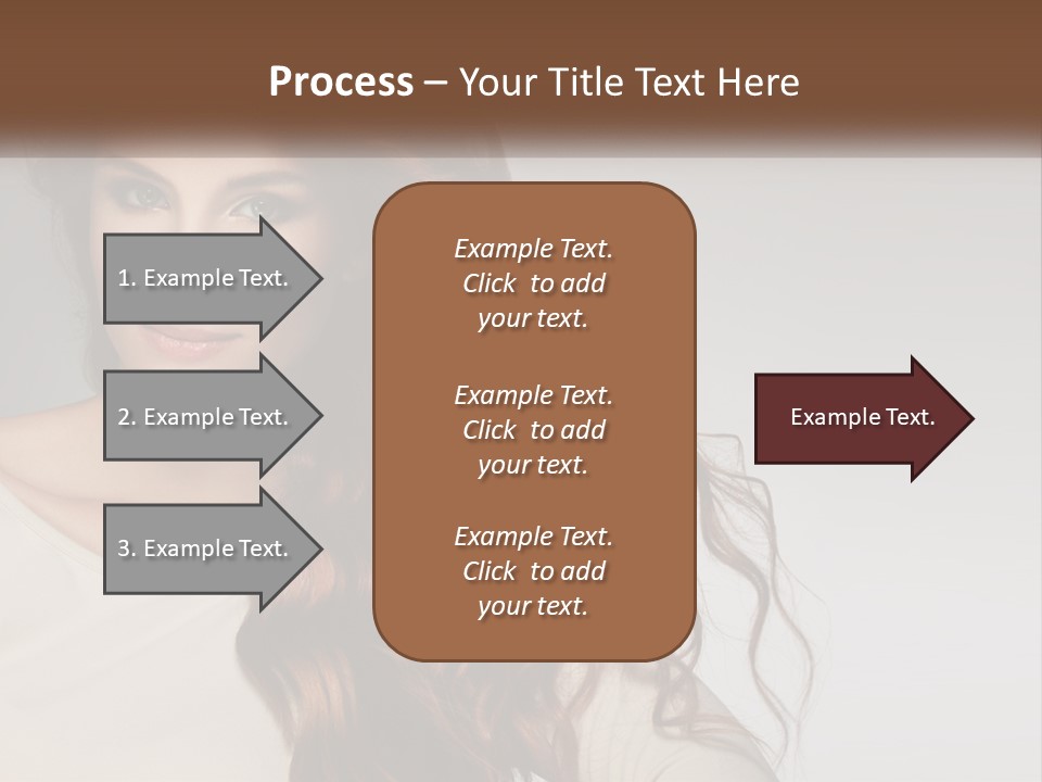 A Woman With Long Red Hair Is Posing For A Picture PowerPoint Template