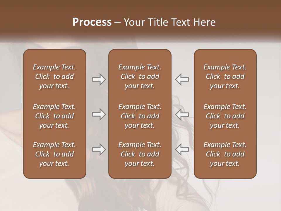 A Woman With Long Red Hair Is Posing For A Picture PowerPoint Template