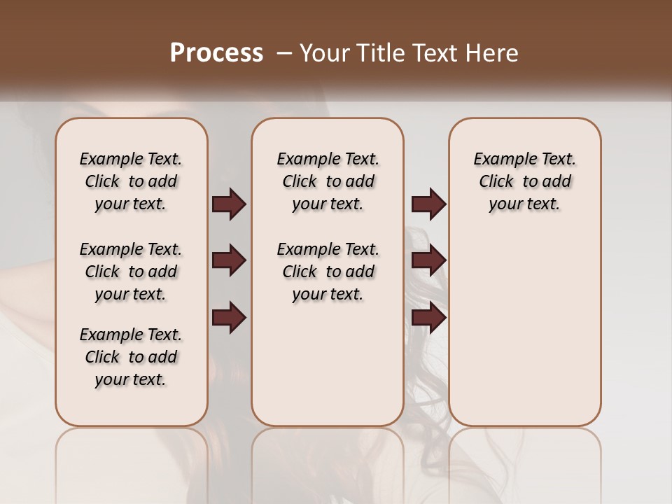 A Woman With Long Red Hair Is Posing For A Picture PowerPoint Template