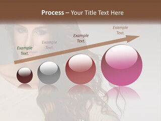 A Woman With Long Red Hair Is Posing For A Picture PowerPoint Template