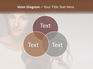 A Woman With Long Red Hair Is Posing For A Picture PowerPoint Template