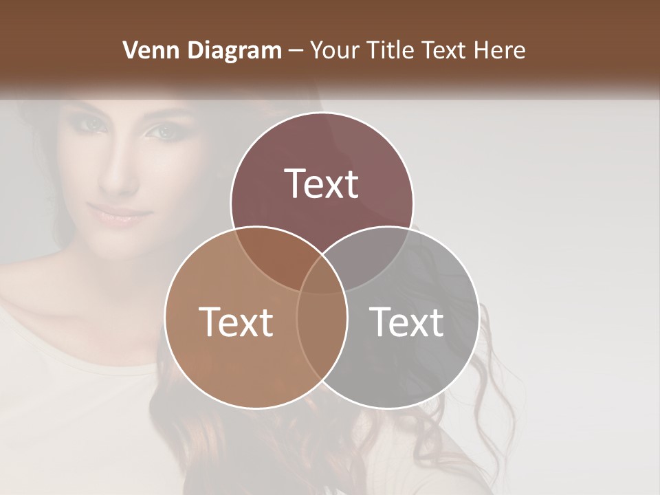 A Woman With Long Red Hair Is Posing For A Picture PowerPoint Template