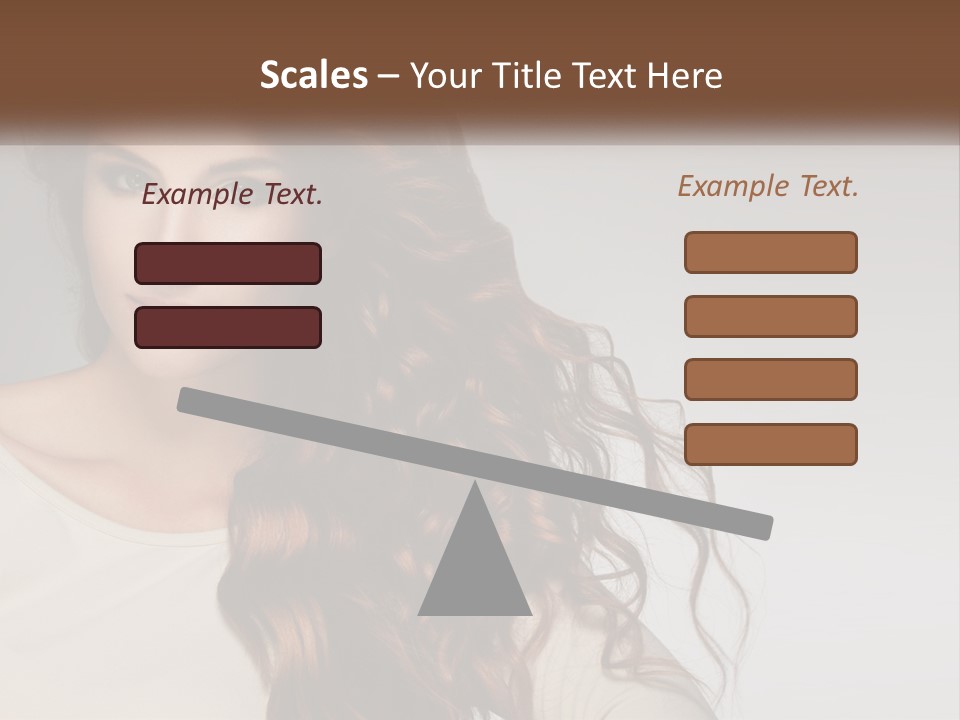 A Woman With Long Red Hair Is Posing For A Picture PowerPoint Template