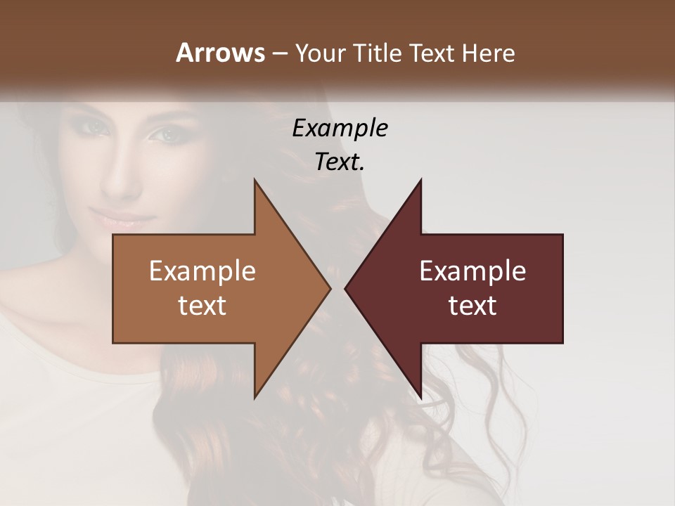 A Woman With Long Red Hair Is Posing For A Picture PowerPoint Template