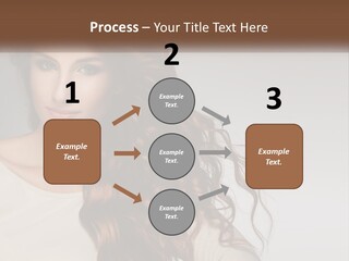 A Woman With Long Red Hair Is Posing For A Picture PowerPoint Template