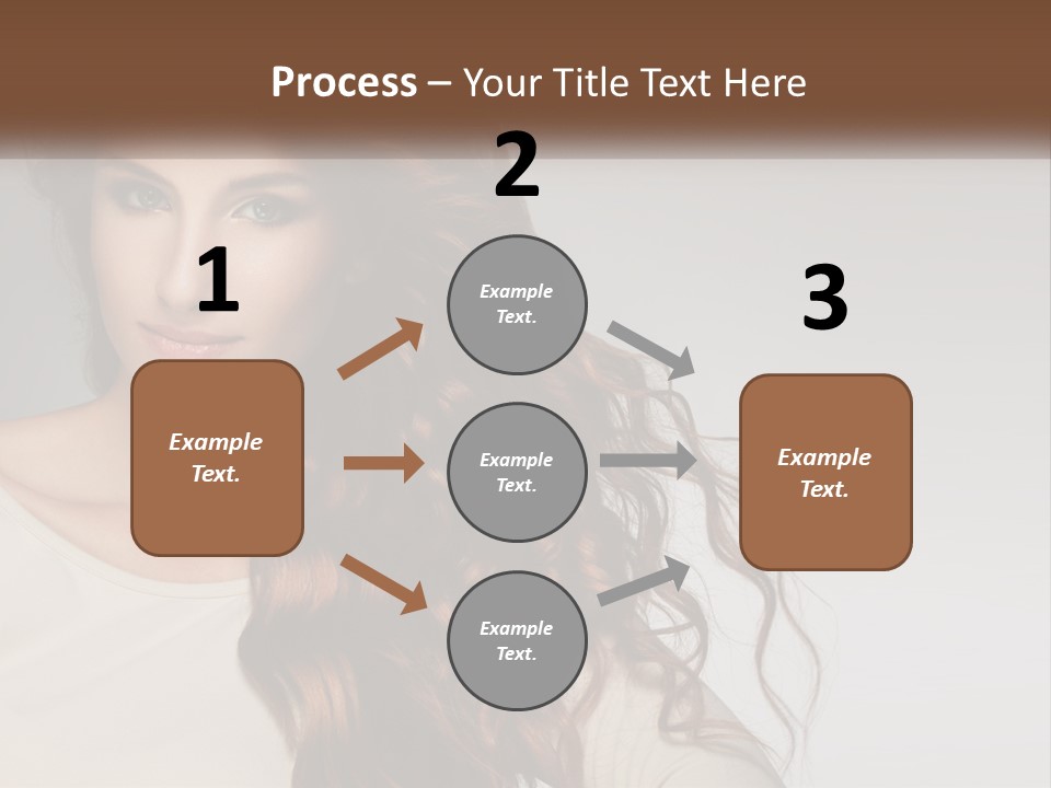 A Woman With Long Red Hair Is Posing For A Picture PowerPoint Template