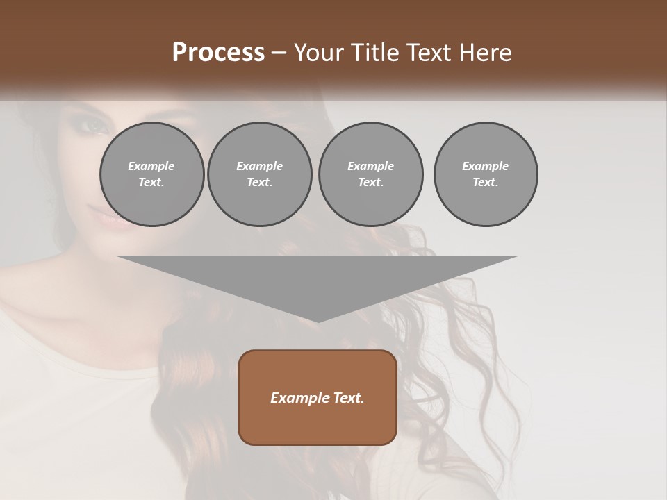 A Woman With Long Red Hair Is Posing For A Picture PowerPoint Template