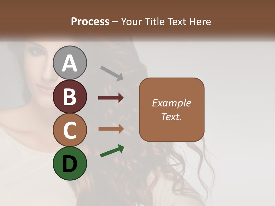 A Woman With Long Red Hair Is Posing For A Picture PowerPoint Template