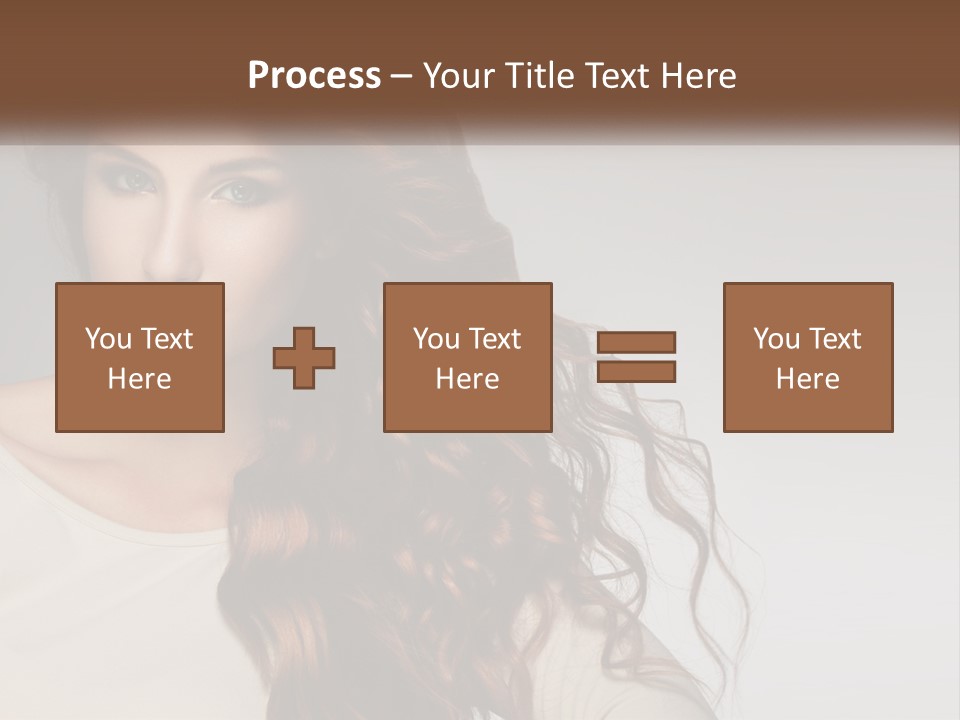 A Woman With Long Red Hair Is Posing For A Picture PowerPoint Template