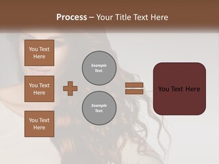 A Woman With Long Red Hair Is Posing For A Picture PowerPoint Template
