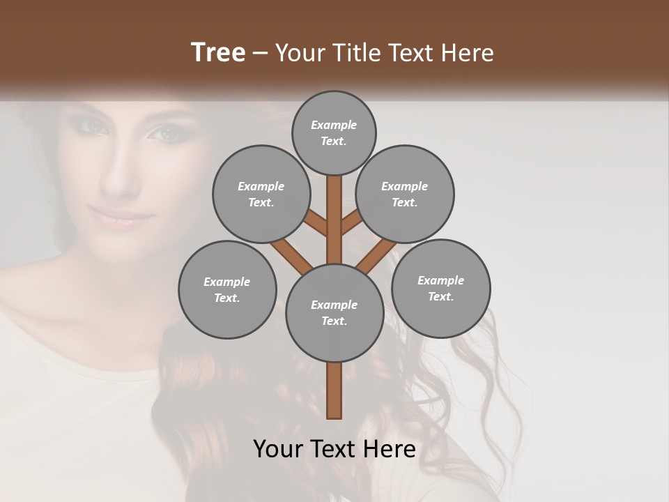 A Woman With Long Red Hair Is Posing For A Picture PowerPoint Template