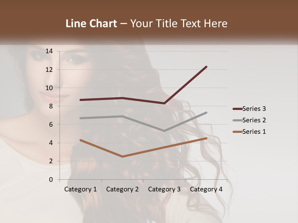 A Woman With Long Red Hair Is Posing For A Picture PowerPoint Template