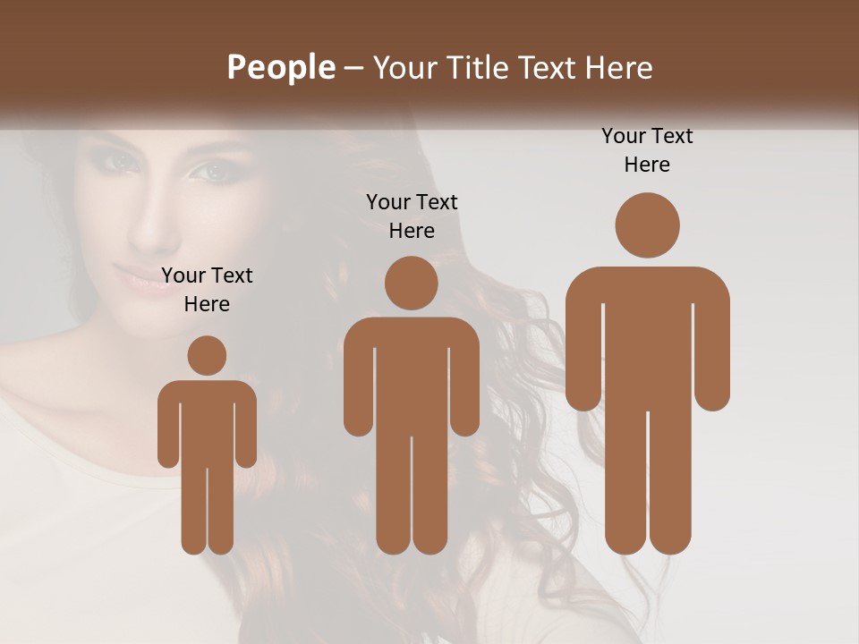 A Woman With Long Red Hair Is Posing For A Picture PowerPoint Template