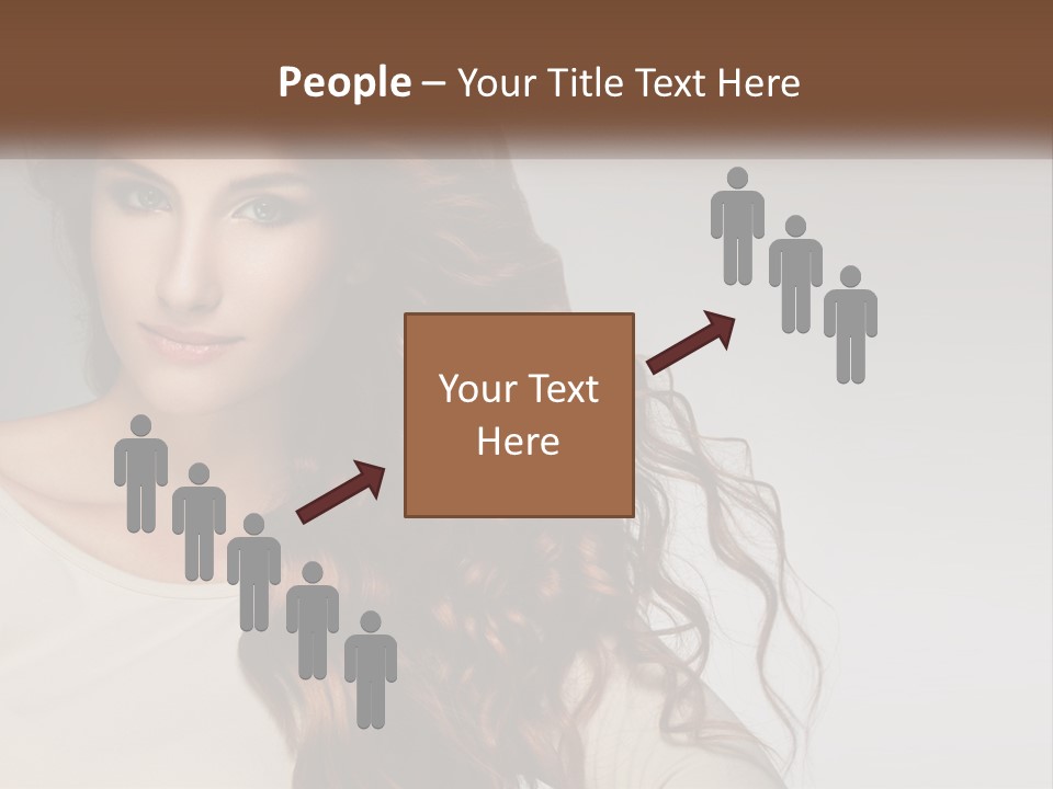 A Woman With Long Red Hair Is Posing For A Picture PowerPoint Template