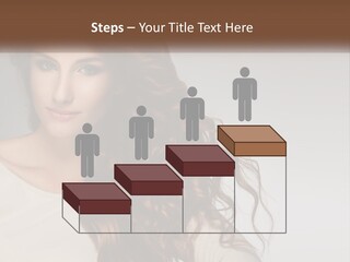 A Woman With Long Red Hair Is Posing For A Picture PowerPoint Template